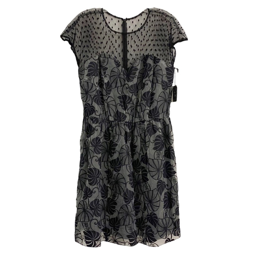 ANNA SUI A-Line Leaf Frond Patterned Dress NWT